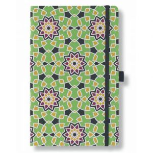 Notatnik Lediberg A5/120/80g linia Ivory Mosaic zielony